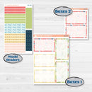 Butterflies & Rainbow Summer Kit | 7x9 Plum Daily Planner Kit Stickers | Spring Breeze | KIT-384-P