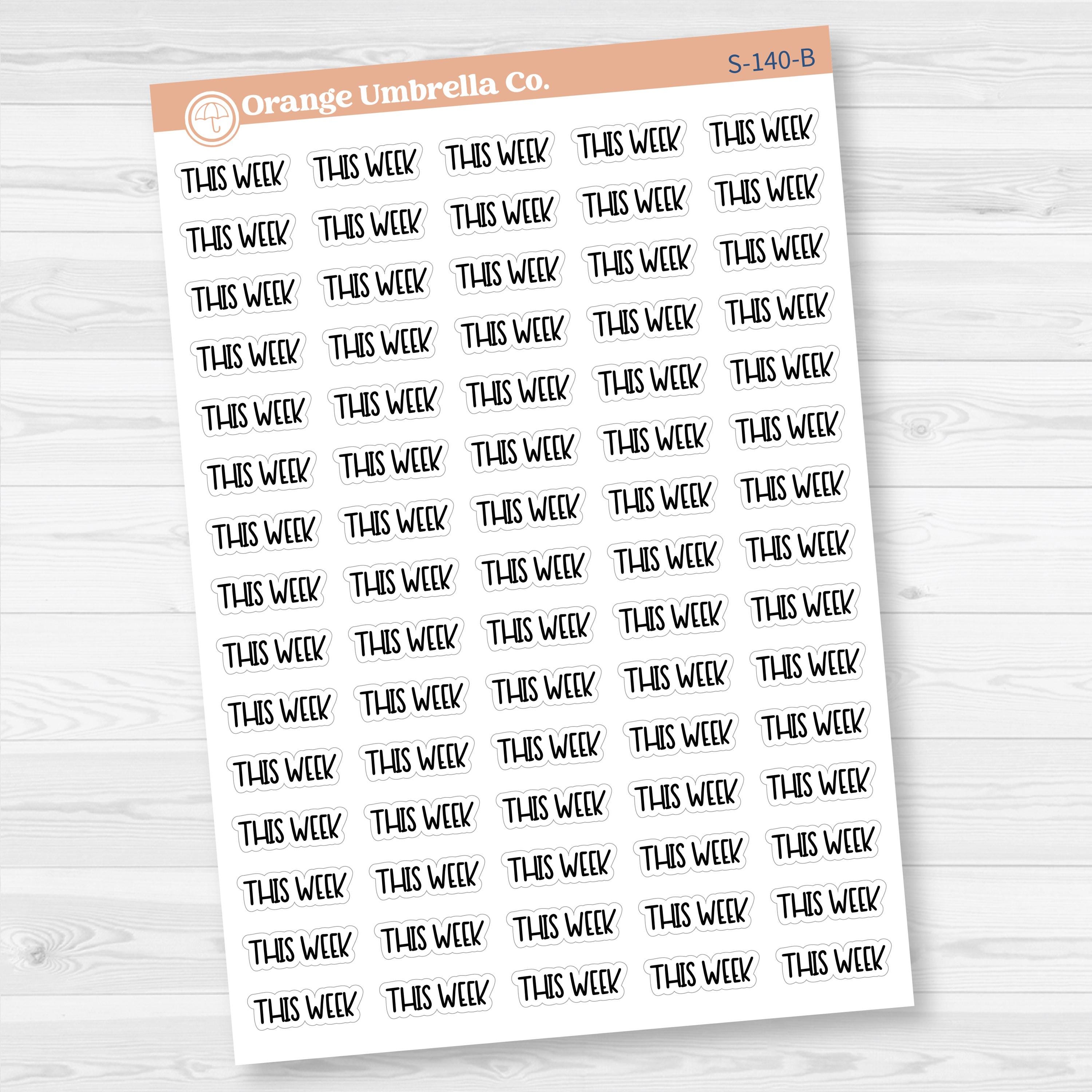 This Week Planner Stickers | F8 | S-140