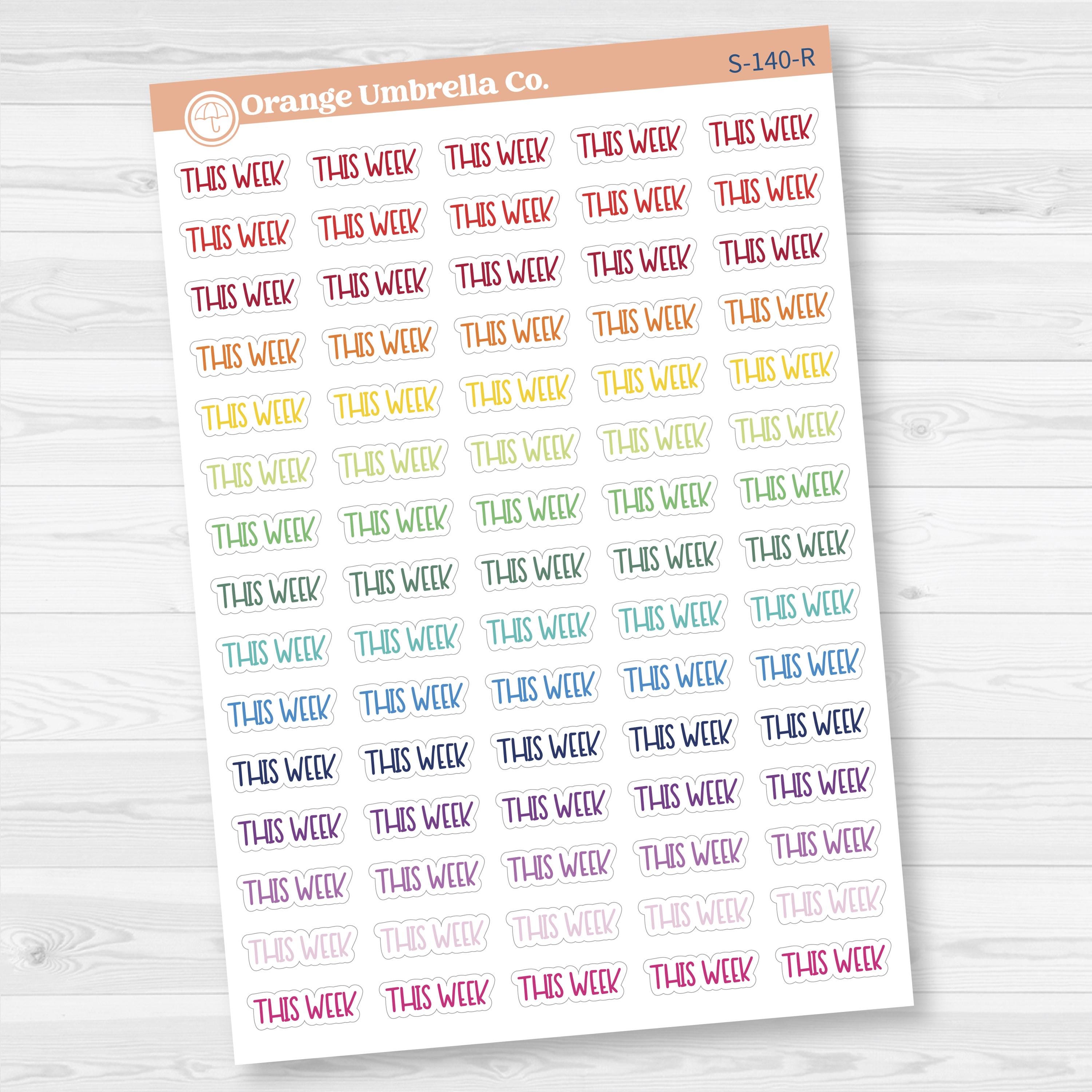 This Week Planner Stickers | F8 | S-140