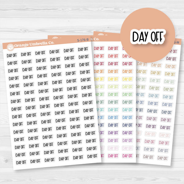 Day Off Planner Stickers | F8 | S-176