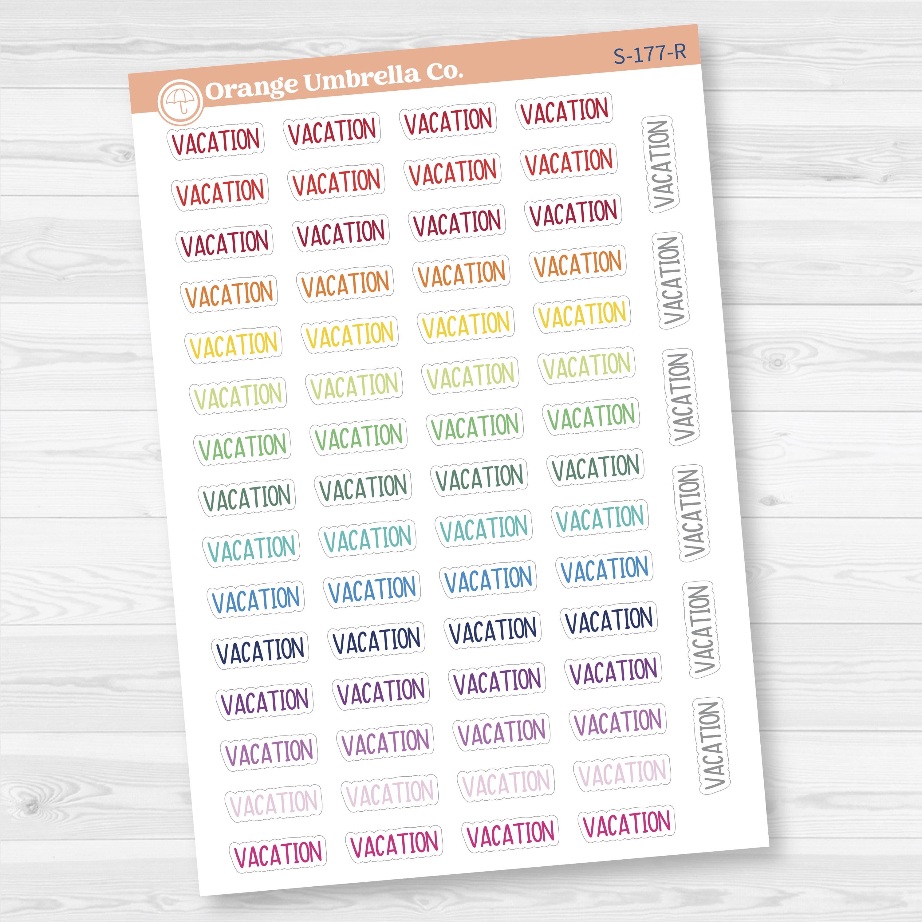 Vacation Planner Stickers | F8 | S-177