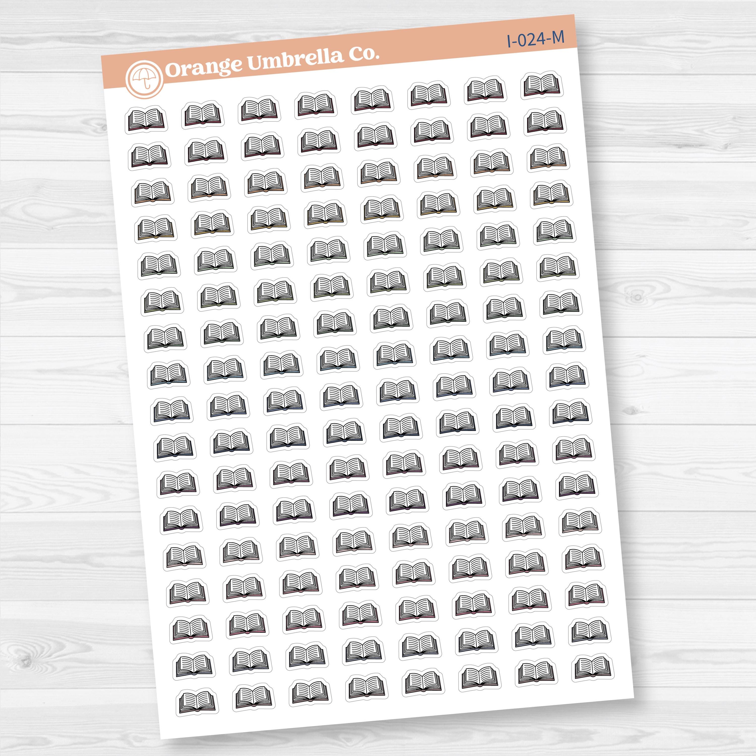 Hand Doodled Book Icons Planner Stickers | I-024