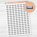 Hand Doodled Book Icons Planner Stickers | Clear Matte | I-024-BCM
