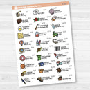 June Wacky Holidays Script Planner Stickers | F17 | E-330