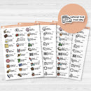 June Wacky Holidays Script Planner Stickers | F17 | E-330