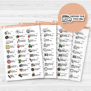 June Wacky Holidays Mini Script Planner Stickers | F17 | E-331
