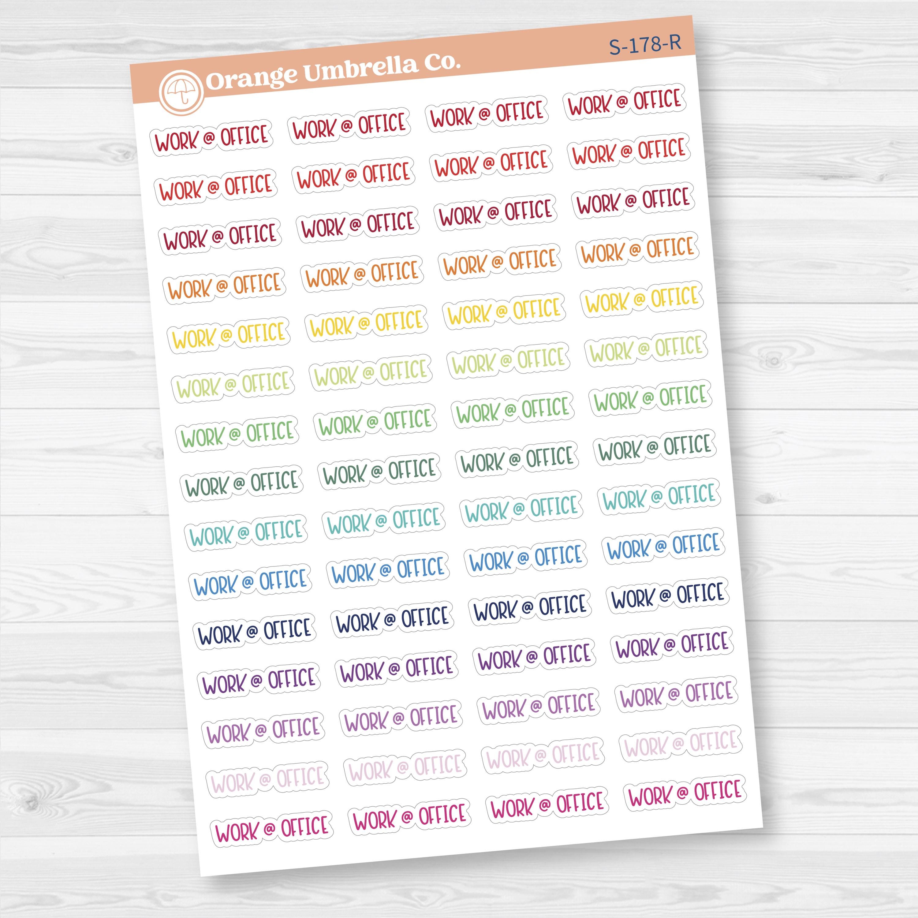 Work At Office Script Planner Stickers | F8 | S-178