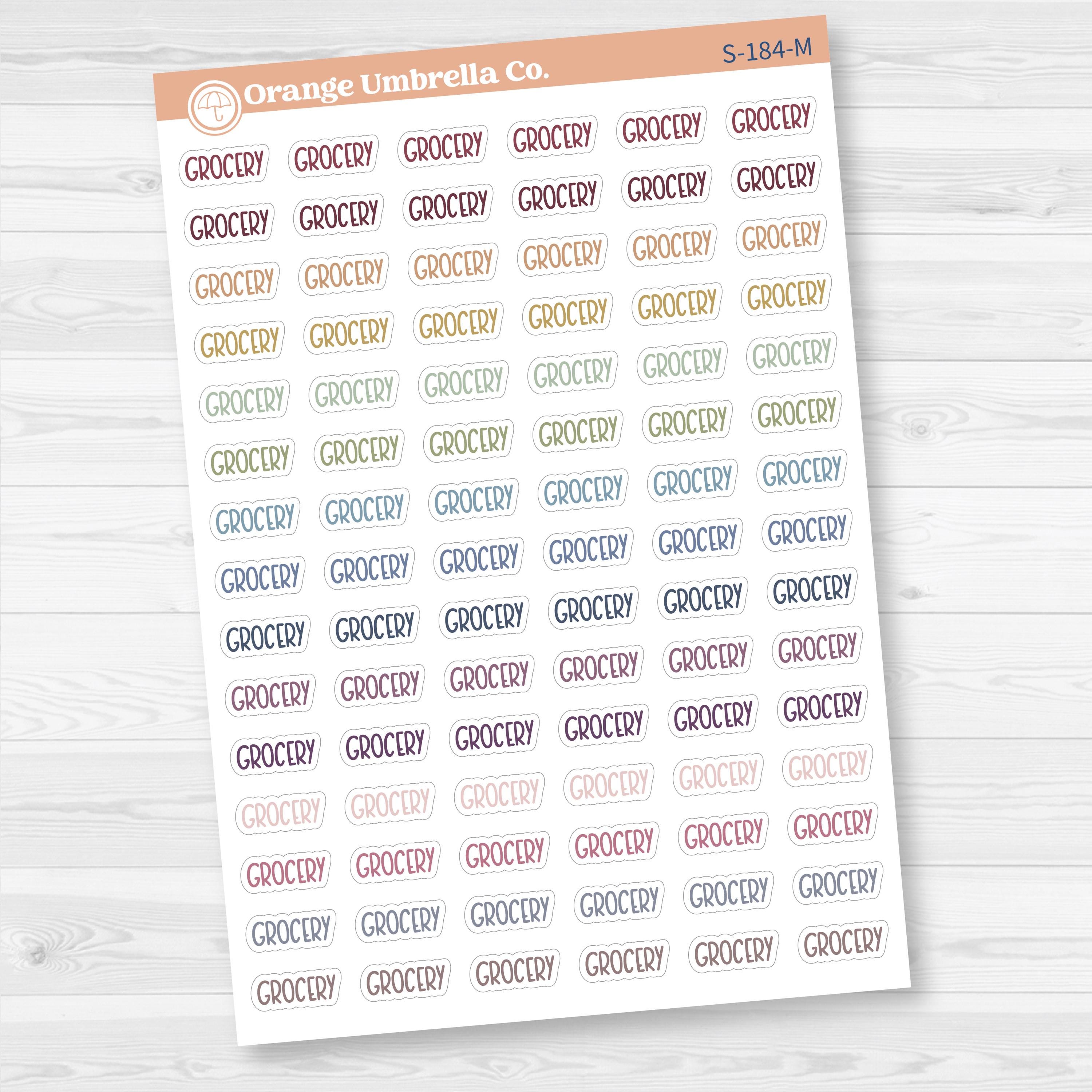 Grocery Planner Stickers | F8 | S-184