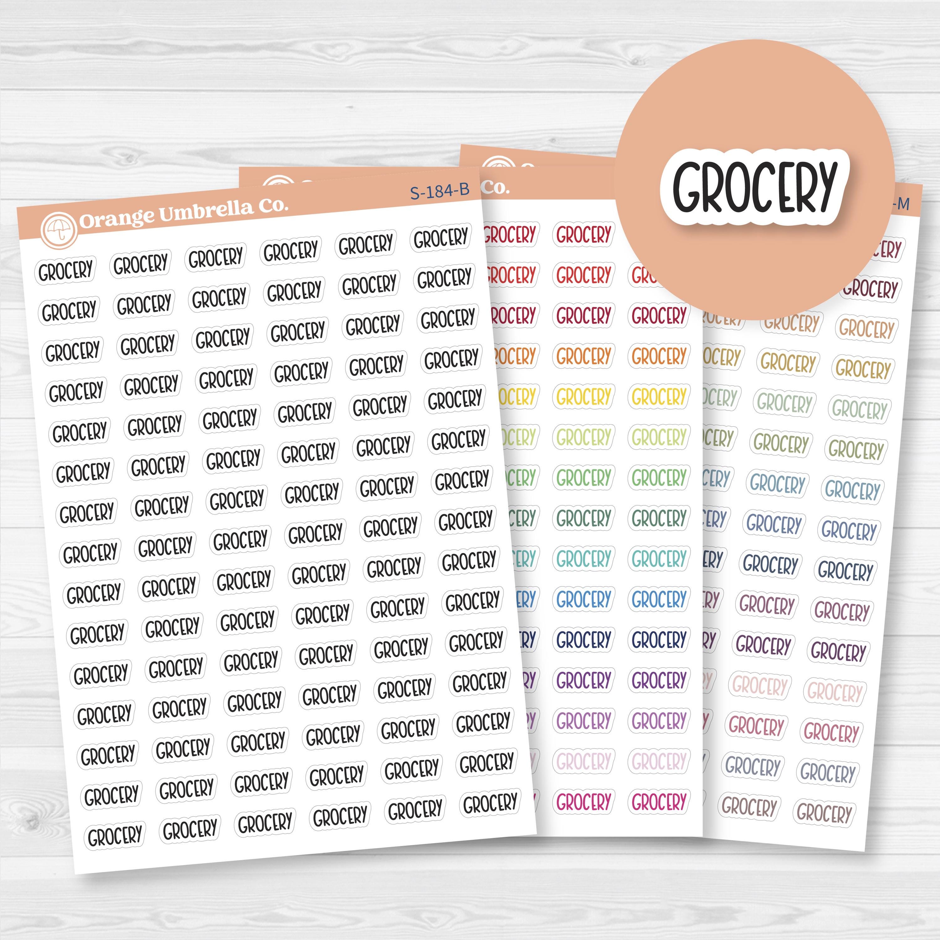 Grocery Planner Stickers | F8 | S-184