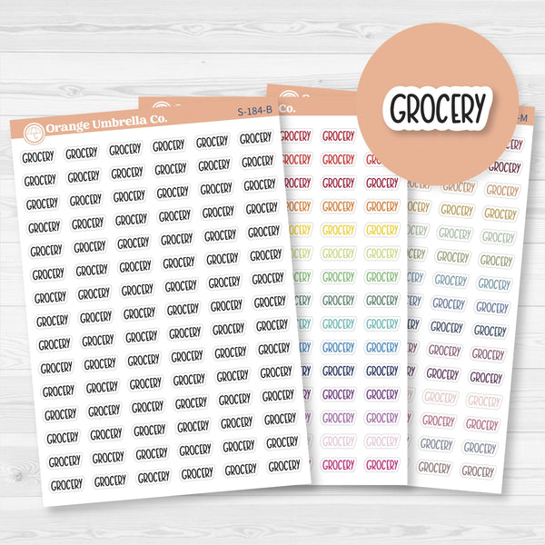 Grocery Planner Stickers | F8 | S-184