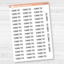 Planner Time Script Planner Stickers | F8 | S-185
