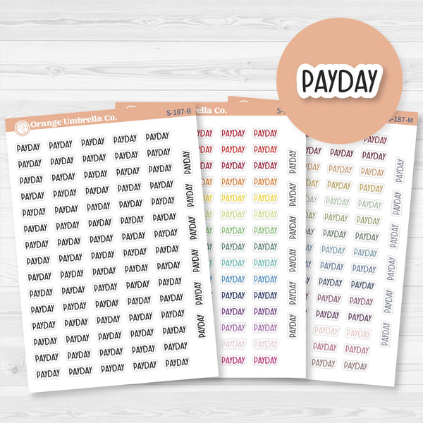 Payday Script Planner Stickers | F8 | S-187