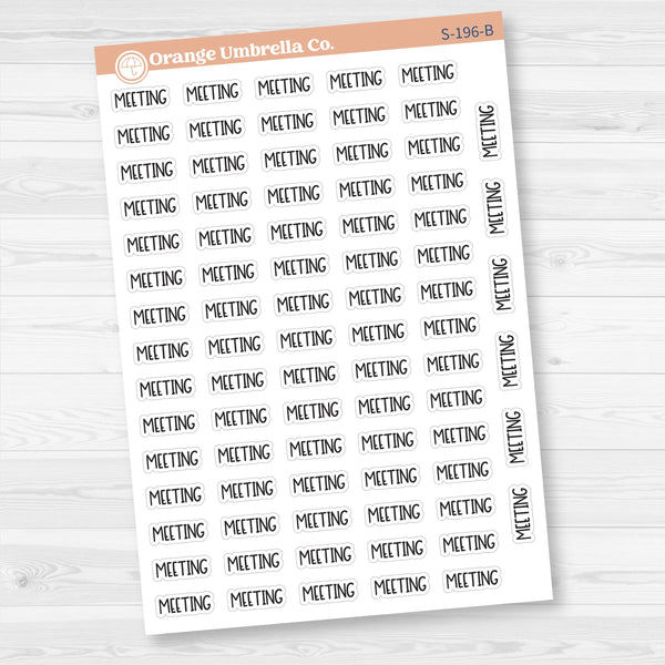 Meeting Planner Stickers | F8 | S-196