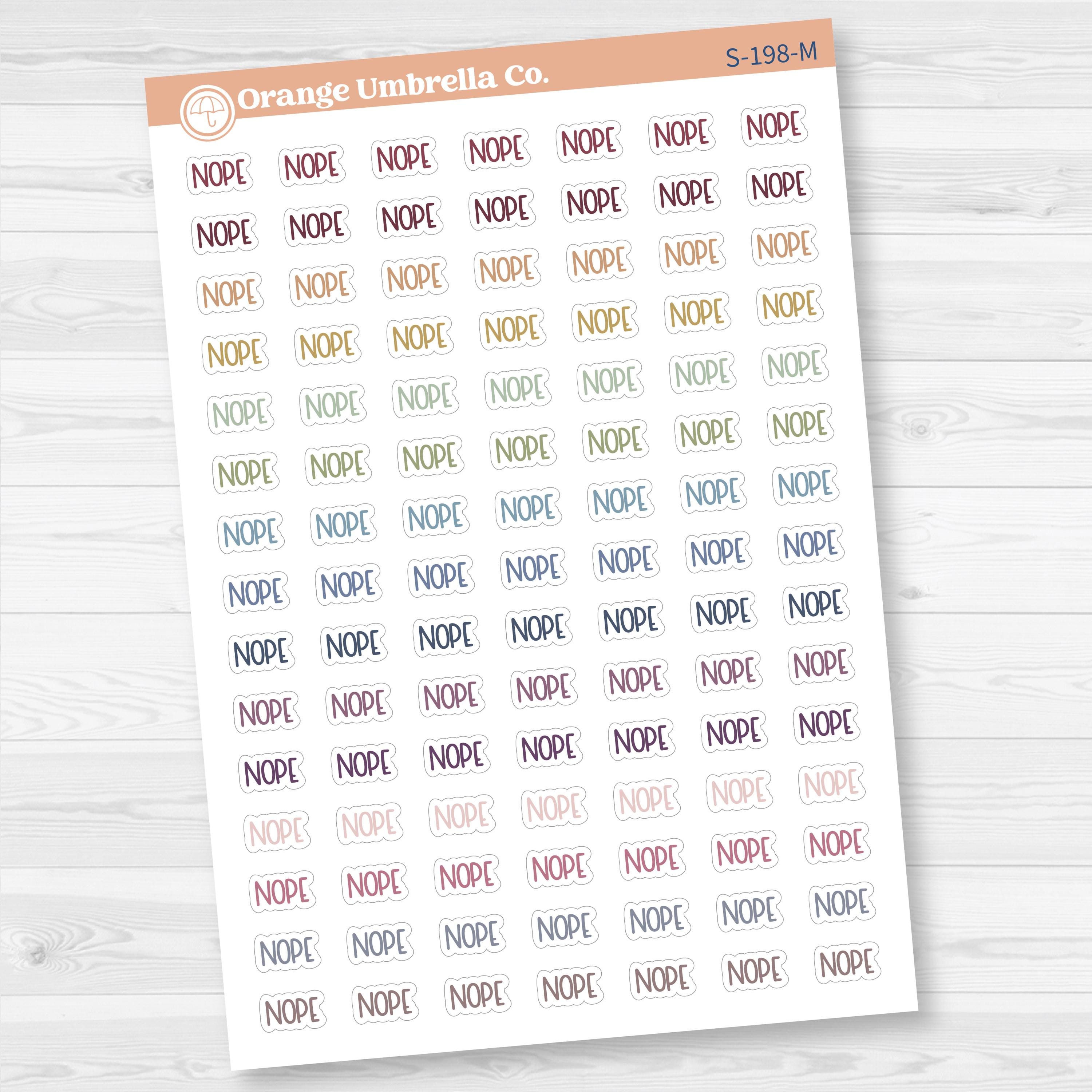 Nope Script Planner Stickers | F8 | S-198