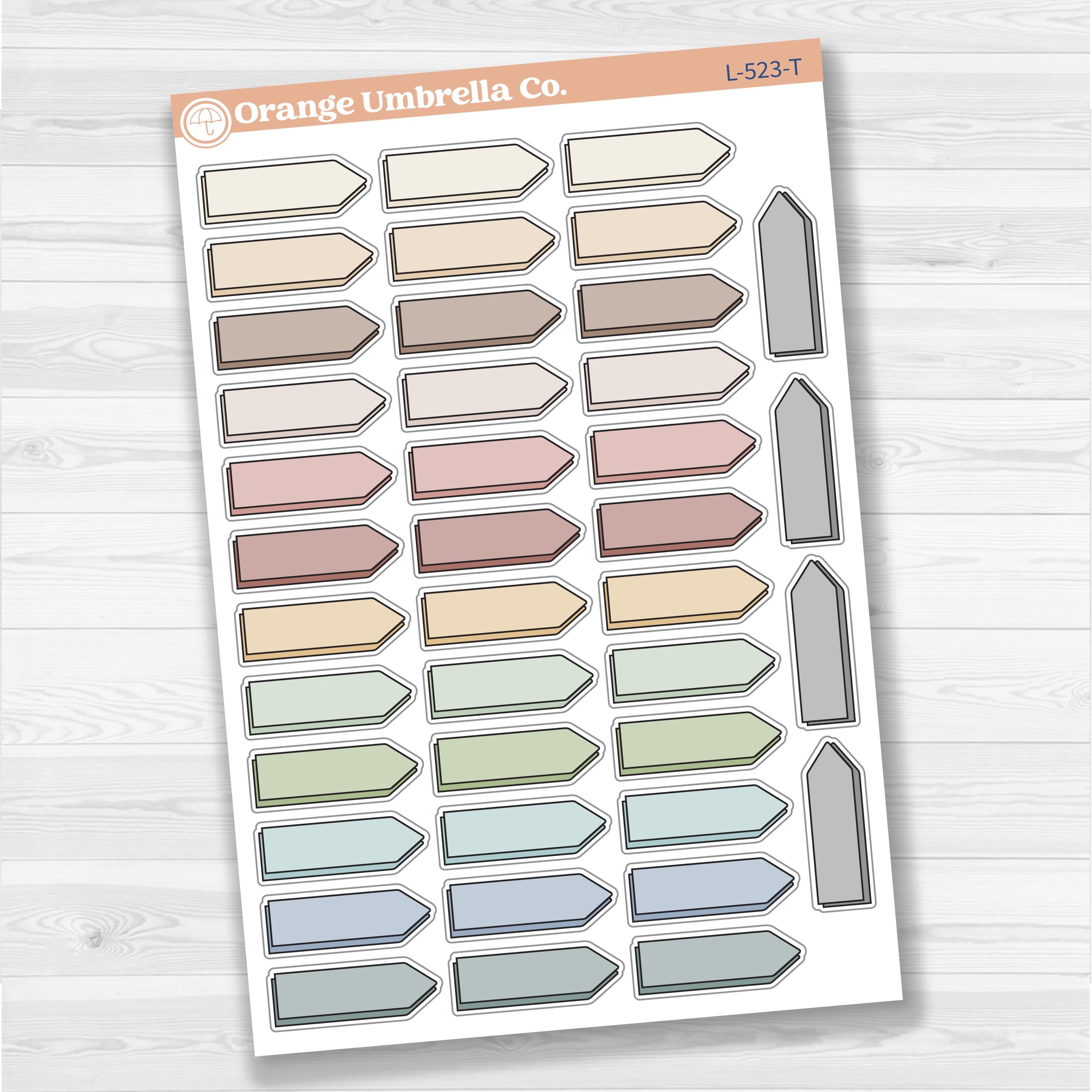 2025 Kit Pointed Shadow Arrow Labels | L-523