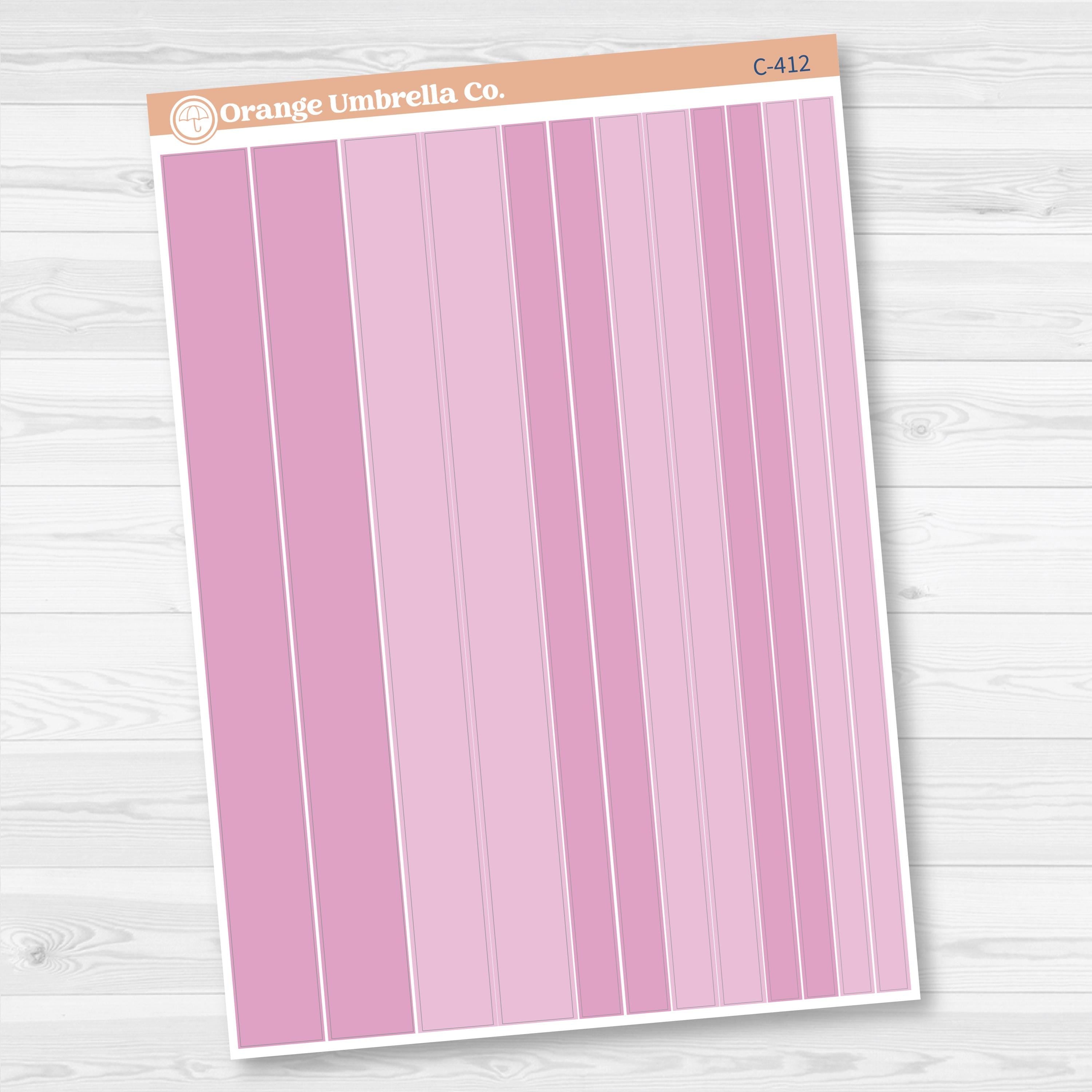 Washi Strip Planner Stickers | Vibrant Color Palette | C-411-C-422