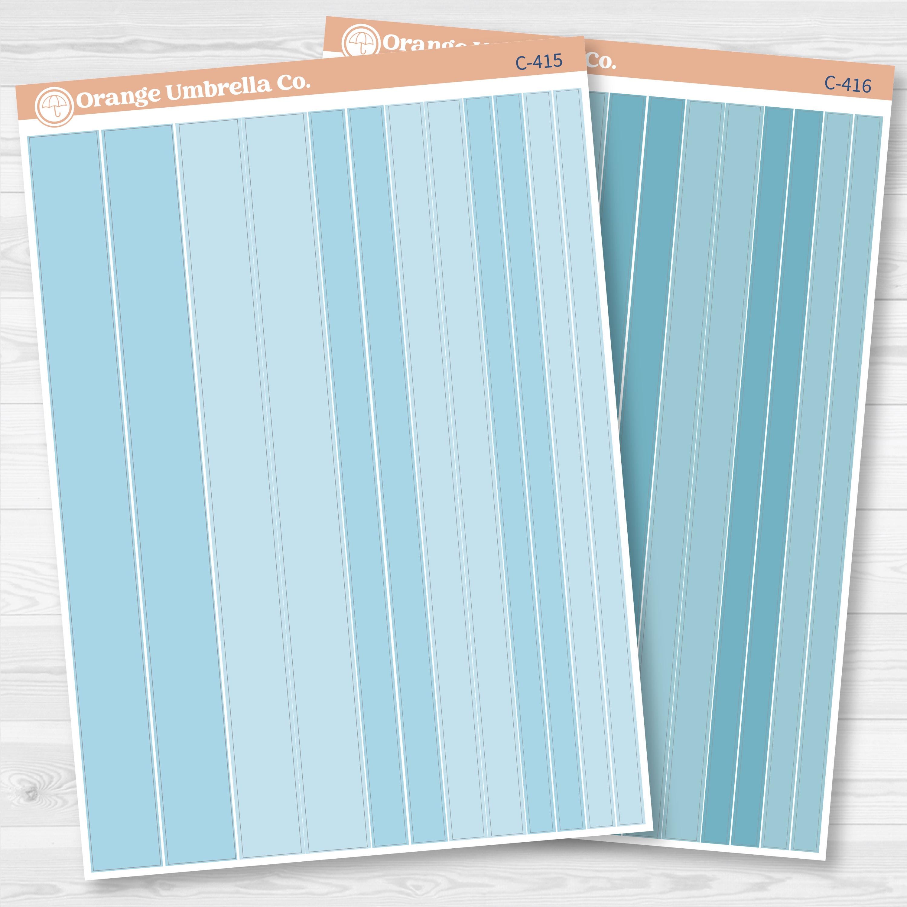 Washi Strip Planner Stickers | Vibrant Color Palette | C-411-C-422