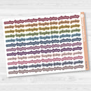 Script Days of the Week Color Planner Stickers | F17 | B-154