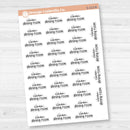 Clean Dining Room Script Planner Stickers | F17 | S-213