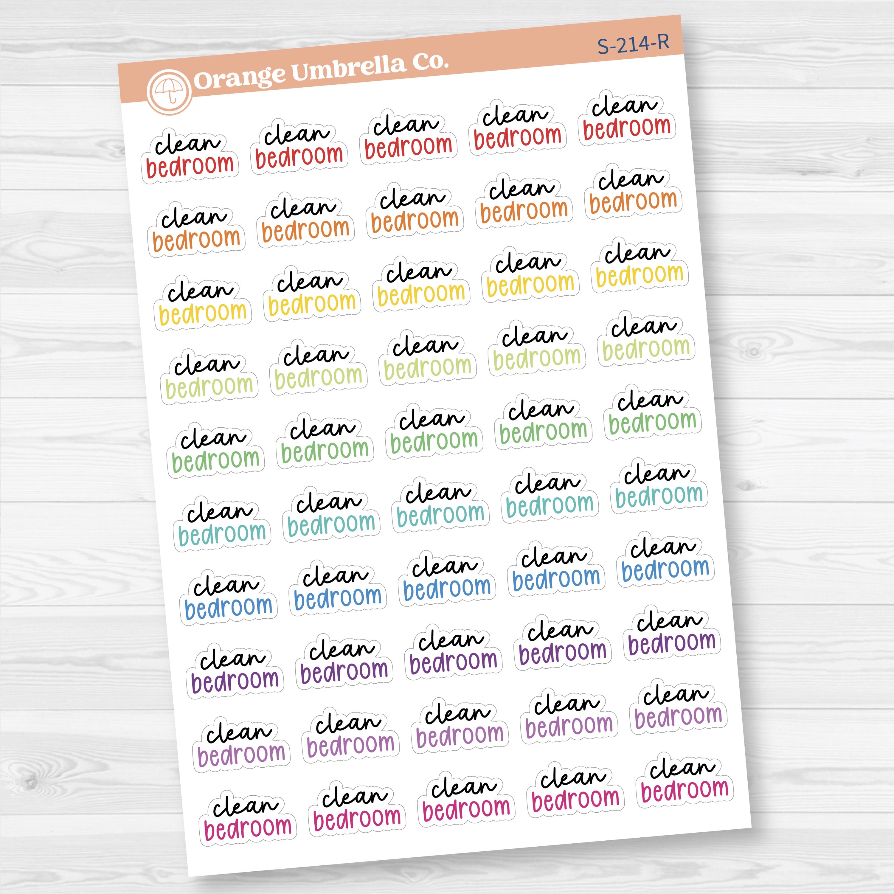 Clean Bedroom Script Planner Stickers | F17 | S-214