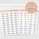 Clean Basement Script Planner Stickers | F17 | S-215