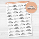 Clean Living Room Script Planner Stickers | F17 | Clear Matte | S-219-BCM