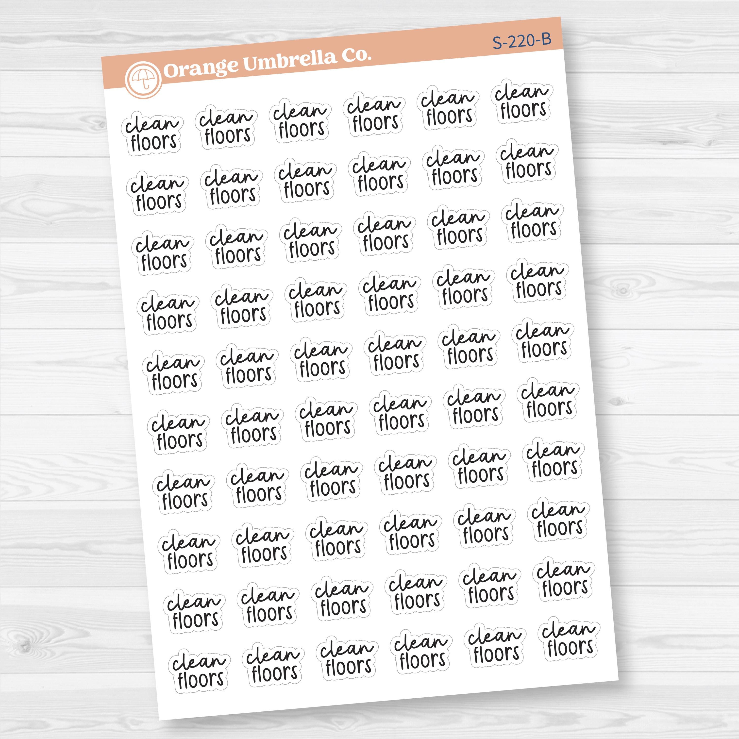 Clean Floors Script Planner Stickers | F17 | S-220