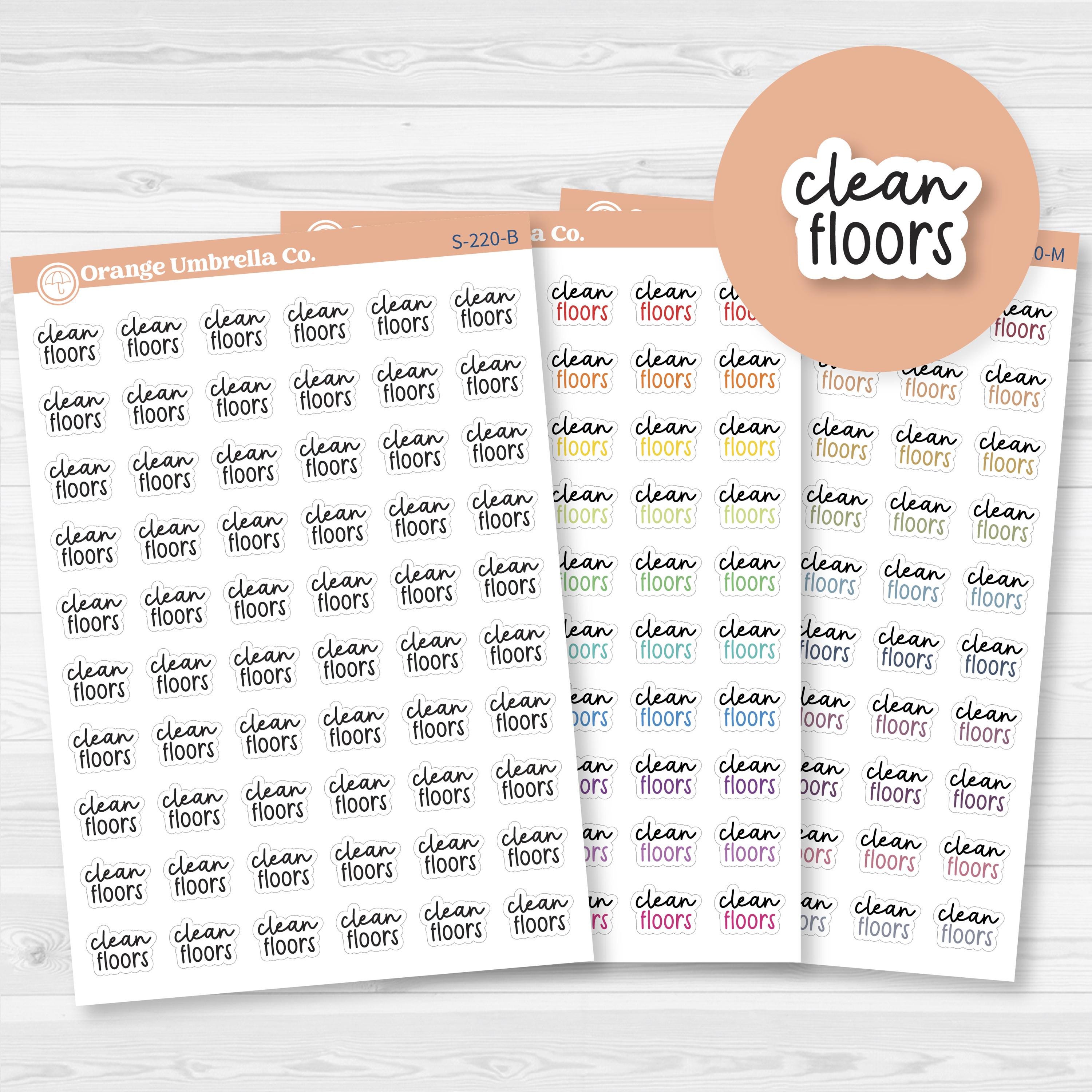 Clean Floors Script Planner Stickers | F17 | S-220