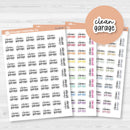 Clean Garage Script Planner Stickers | F17 | S-222