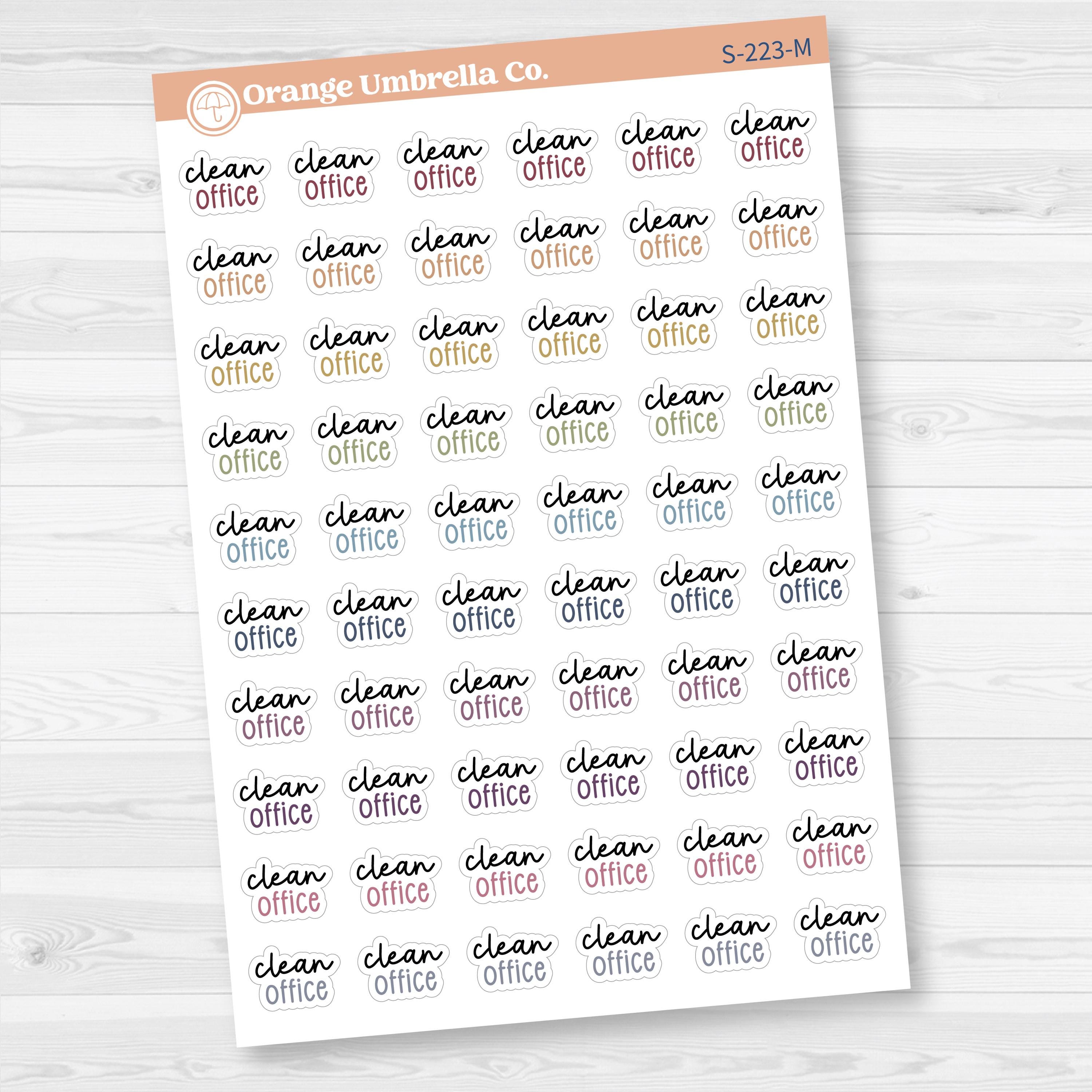 Clean Office Script Planner Stickers | F17 | S-223