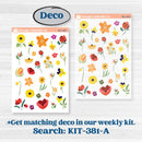 Spring or Summer Floral Kit | Freestyle Kit Any Planner Kit Stickers | Flower Garden | KIT-381-K
