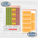 Spring or Summer Floral Kit | A5 Plum Daily Planner Kit Stickers | Flower Garden | KIT-381-N