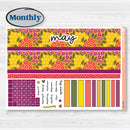 Spring or Summer Floral Kit | Laurel Denise Portrait Planner Kit Stickers | Flower Garden | KIT-381-R