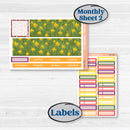 Spring or Summer Floral Kit | Hobonichi Cousin Monthly Planner Kit Stickers | Flower Garden | KIT-381-Y