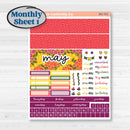 Spring or Summer Floral Kit | Hobonichi Cousin Monthly Planner Kit Stickers | Flower Garden | KIT-381-Y