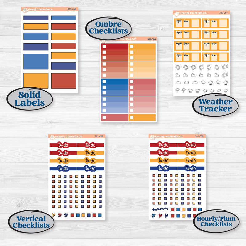 Floral Memorial Day Kit | Weekly Add-On Labels Planner Kit Stickers | Brave | KIT-382-C