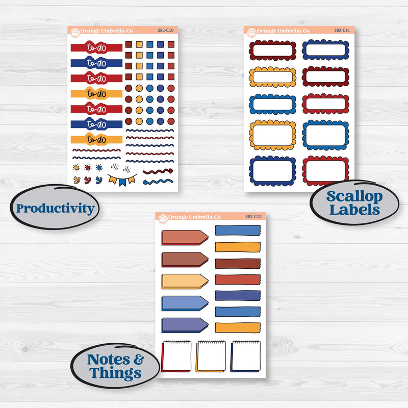 Floral Memorial Day Kit | Weekly Add-On Labels Planner Kit Stickers | Brave | KIT-382-C