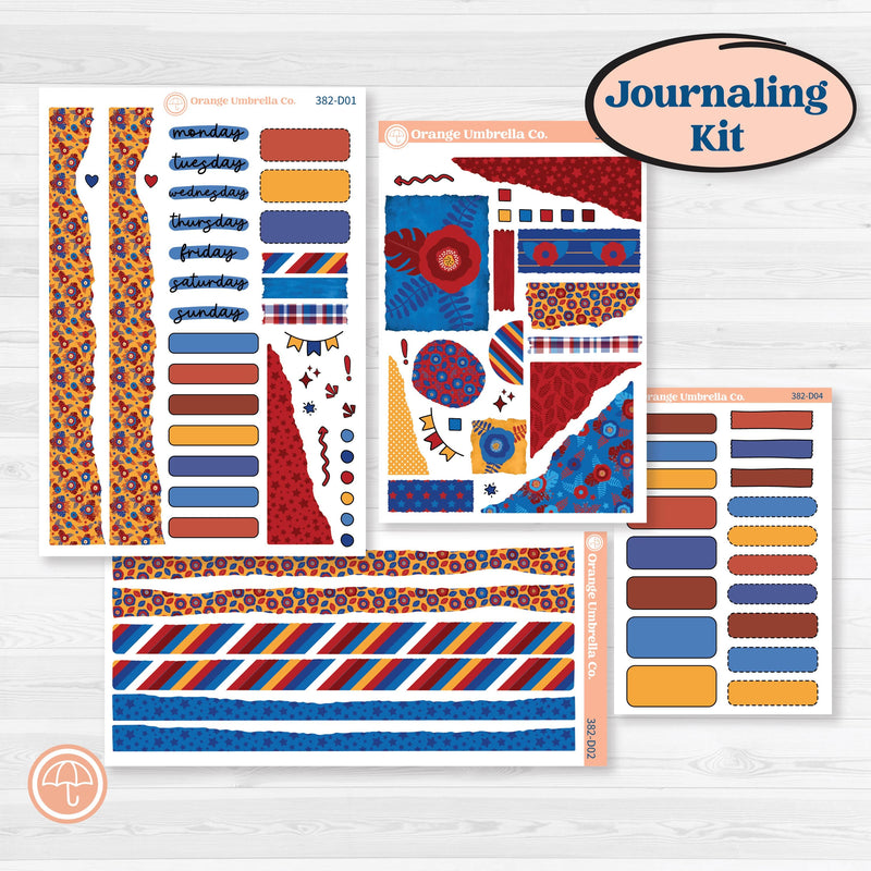 Floral Memorial Day Kit | Journaling Kit Planner Stickers | Brave | KIT-382-D