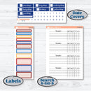 Floral Memorial Day Kit | Plum Vertical Priorities 7x9 Planner Kit Stickers | Brave | KIT-382-J