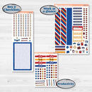 Floral Memorial Day Kit | A5 Daily Duo Planner Kit Stickers | Brave | KIT-382-L