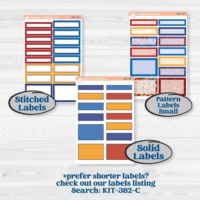 Floral Memorial Day Kit | A5 Daily Duo Planner Kit Stickers | Brave | KIT-382-L