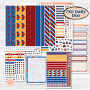 Floral Memorial Day Kit | 7x9 Erin Condren Daily Duo Planner Kit Stickers | Brave | KIT-382-M