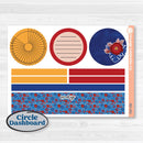 Floral Memorial Day Kit | 8.5x11 Plum Monthly & Dashboard Planner Kit Stickers | Brave | KIT-382-U