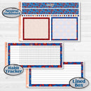 Floral Memorial Day Kit | 8.5x11 Plum Monthly & Dashboard Planner Kit Stickers | Brave | KIT-382-U