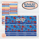 Floral Memorial Day Kit | 8.5 x 11 Erin Condren Monthly Planner Kit Stickers | Brave | KIT-382-X