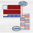 Floral Memorial Day Kit | Hobonichi Cousin Monthly Planner Kit Stickers | Brave | KIT-382-Y