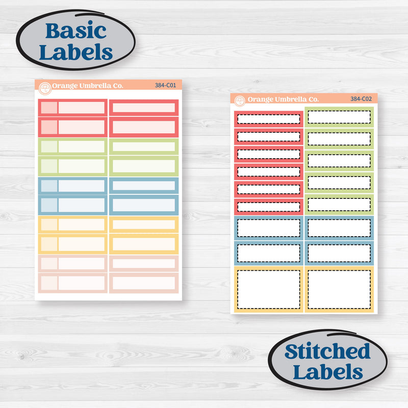 Butterflies & Rainbow Summer Kit | Weekly Add-On Labels Planner Kit Stickers | Spring Breeze | KIT-384-C