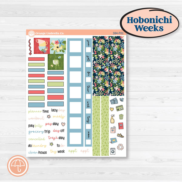 Butterflies & Rainbow Summer Kit | Hobonichi Weeks Weekly Planner Kit Stickers | Spring Breeze | KIT-384-F