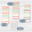 Butterflies & Rainbow Summer Kit | A5 Compact Vertical Planner Kit Stickers for Erin Condren | Spring Breeze | KIT-384-G