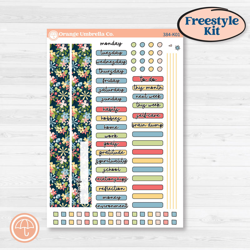 Butterflies & Rainbow Summer Kit | Freestyle Kit Any Planner Kit Stickers | Spring Breeze | KIT-384-K